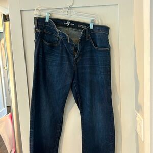 7 Jeans - Carsen size 32 in dark wash.